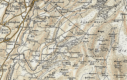 Old map of Highertown in 1900