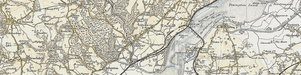 Old map of Highfield in 1899-1900