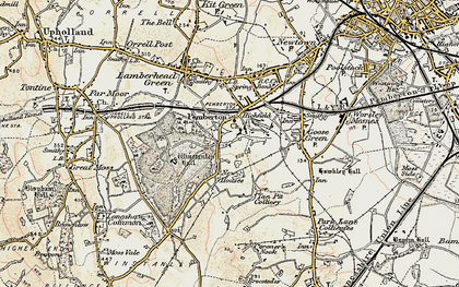 Old map of Winstanley Hall in 1903
