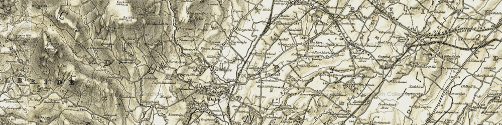 Old map of Highfield in 1905-1906