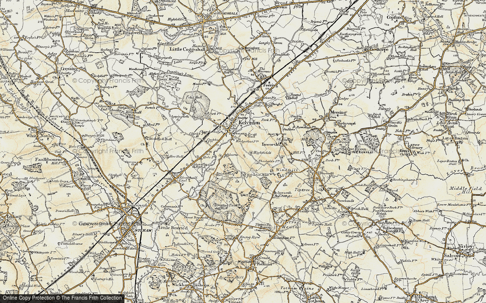 Old Map of Highfields, 1898-1899 in 1898-1899