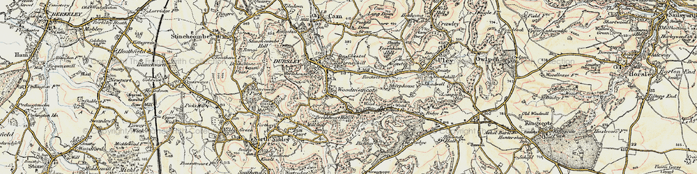 Old map of Highfields in 1898-1900