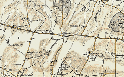 Old map of Highfields in 1899-1901