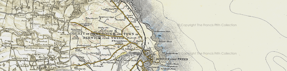 Old map of Bucket Rocks in 1901-1903