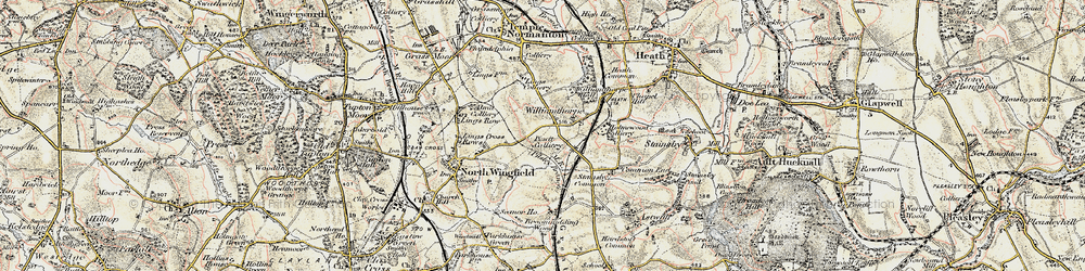 Old map of Highfields in 1902-1903
