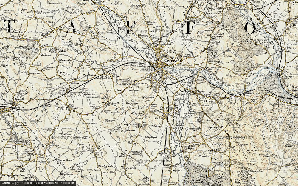 Old Map of Highfields, 1902 in 1902