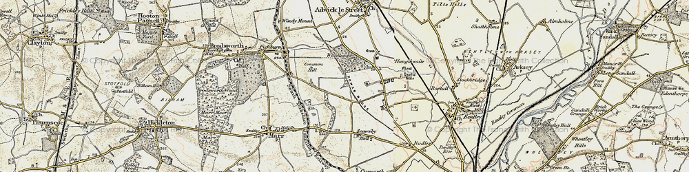 Old map of Highfields in 1903