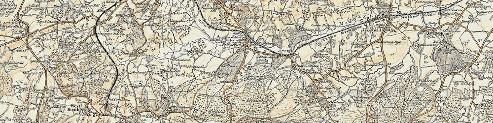 Old map of Highgate in 1898-1902