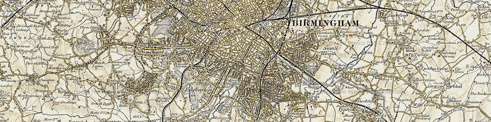 Old map of Highgate in 1901-1902