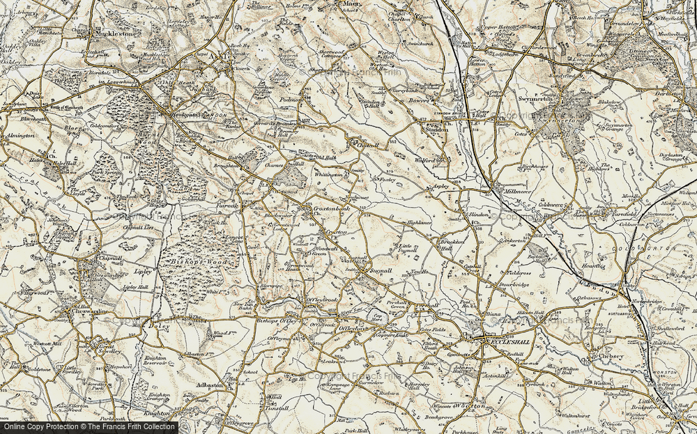 Old Map of Highlanes, 1902 in 1902