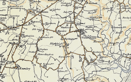 Old map of Highleigh in 1897-1899