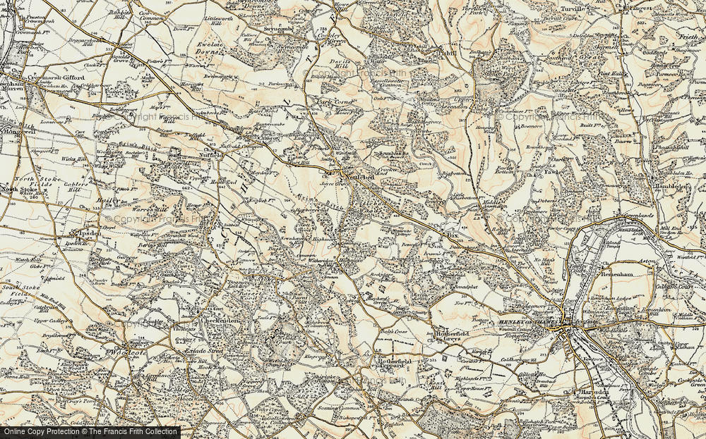 Old Map of Historic Map covering Westleaze Cottages in 1897-1900