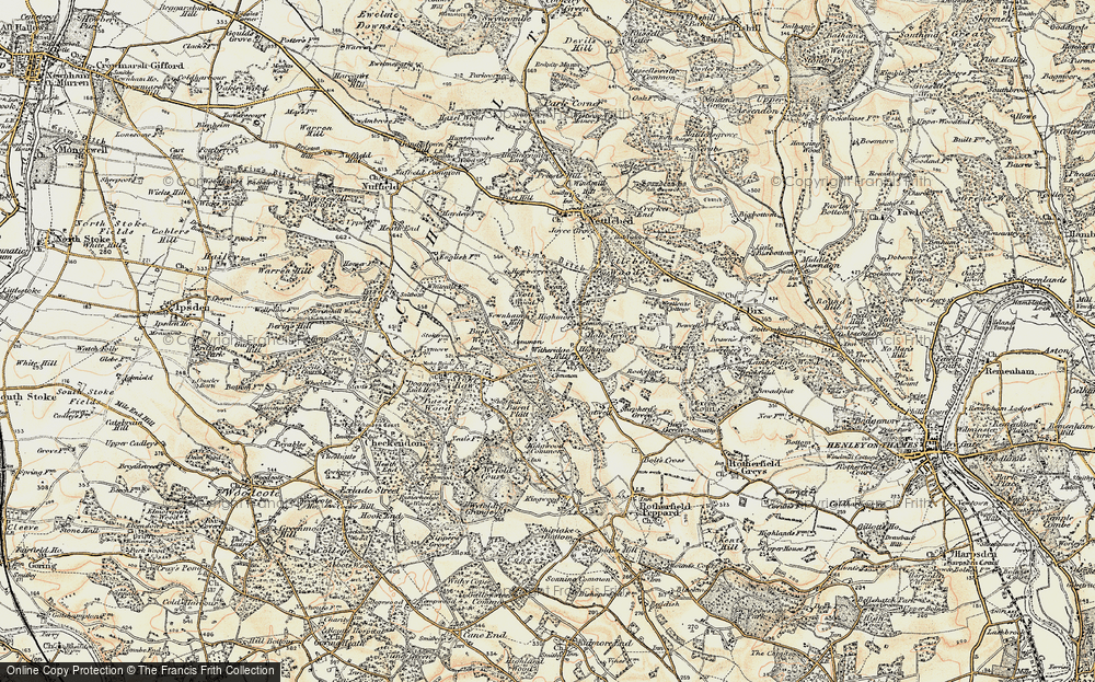 Old Map of Highmoor Cross, 1897-1900 in 1897-1900