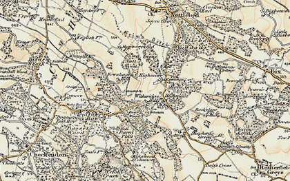 Old map of Highmoor Cross in 1897-1900