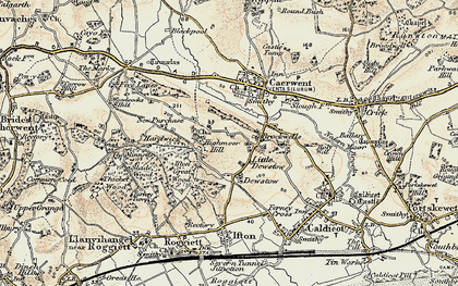 Old map of Highmoor Hill in 1899-1900
