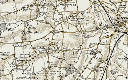 Old map of Highoak in 1901-1902