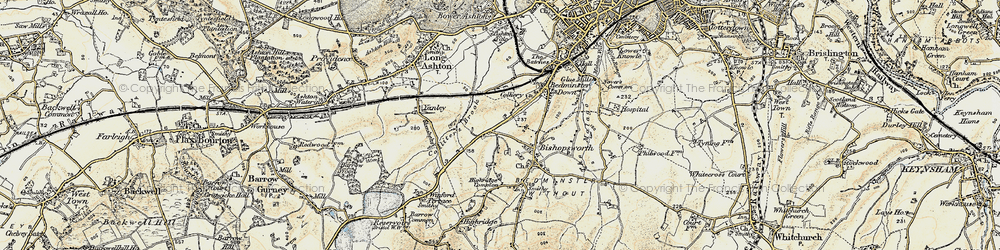 Old map of Highridge in 1899