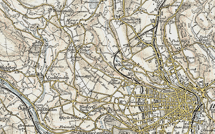 Old map of Highroad Well Moor in 1903
