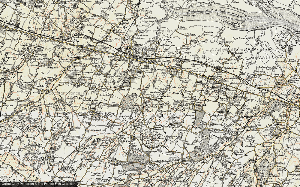 Old Map of Highsted, 1897-1898 in 1897-1898