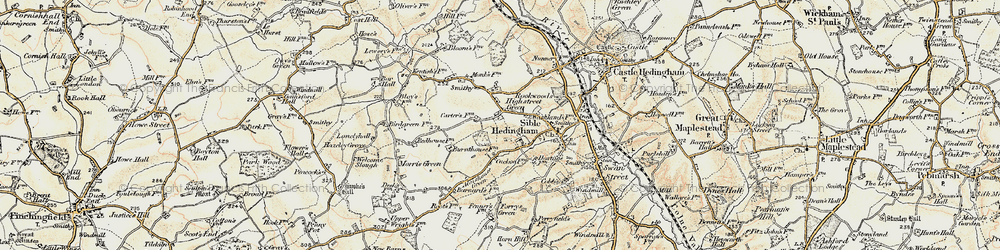Old map of Highstreet Green in 1898-1901