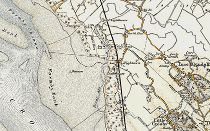 Old map of Hightown in 1902-1903