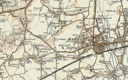 Old map of Highway in 1897-1909