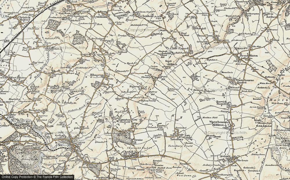 Old Map of Highway, 1898-1899 in 1898-1899