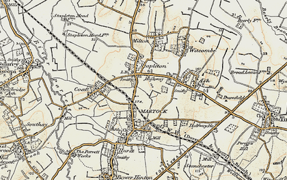 Old map of Highway in 1898-1900