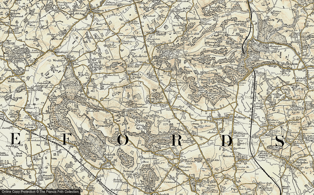 Old Map of Historic Map covering Butthouse in 1900-1901