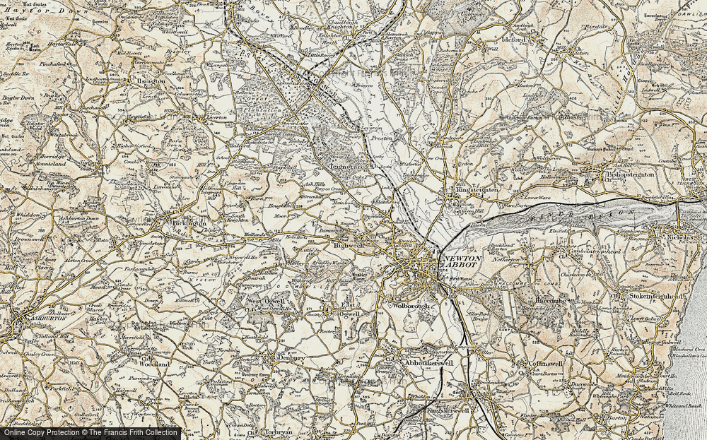 Old Map of Highweek, 1899 in 1899