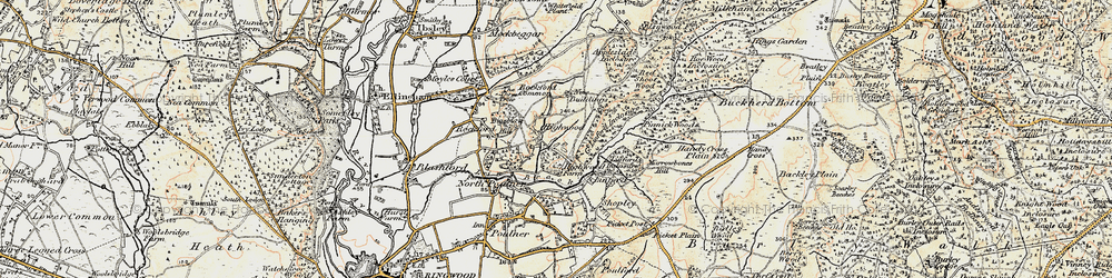 Old map of Highwood in 1897-1909