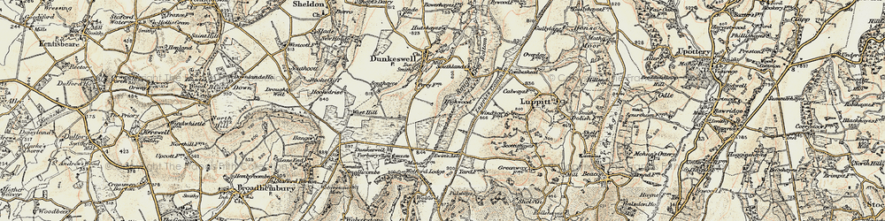Old map of Highwood in 1898-1900