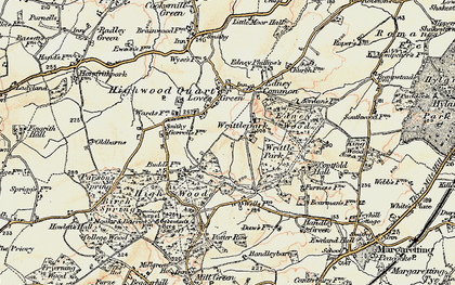 Old map of Highwood in 1898