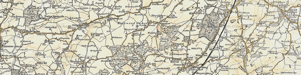 Old map of Highwood in 1898