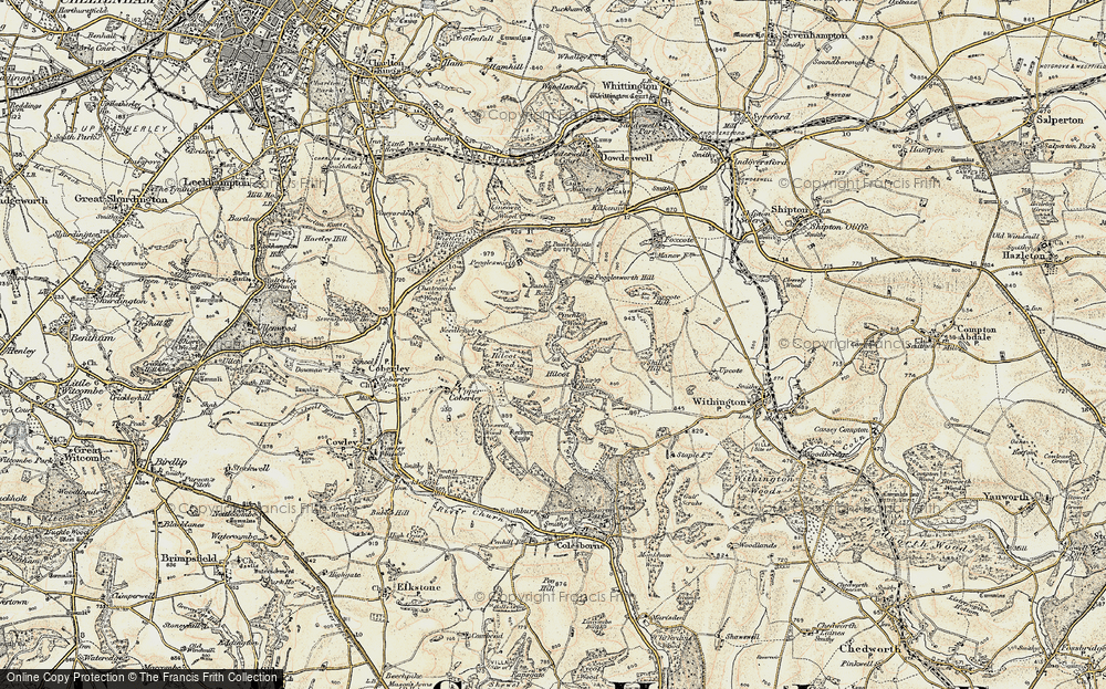 Old Map of Hilcot, 1898-1900 in 1898-1900