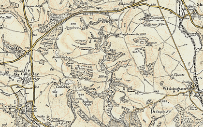 Old map of Hilcot in 1898-1900