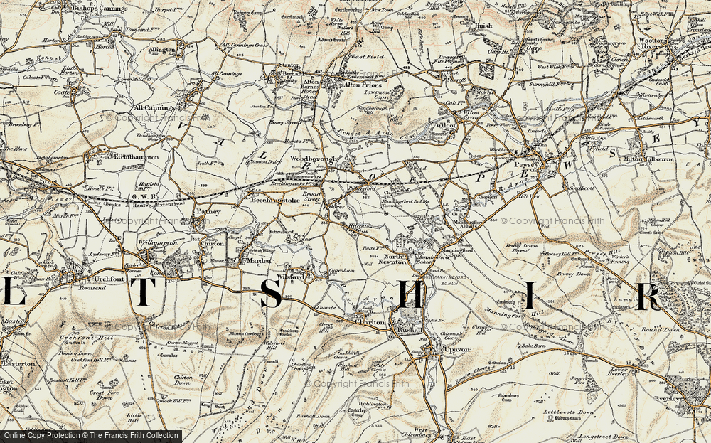 Old Map of Hilcott, 1897-1899 in 1897-1899