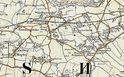 Old map of Hilcott in 1897-1899