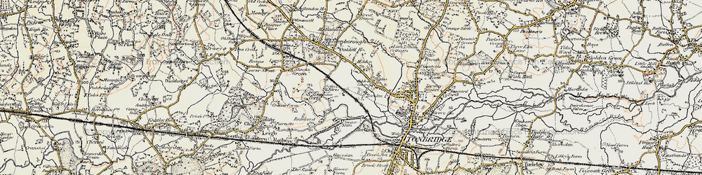 Old map of Hilden Park in 1897-1898