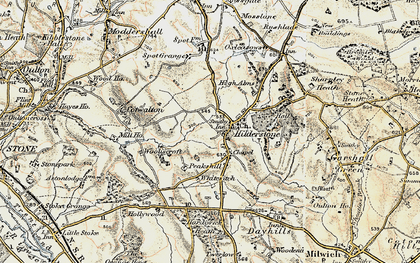 Old map of Wooliscroft in 1902