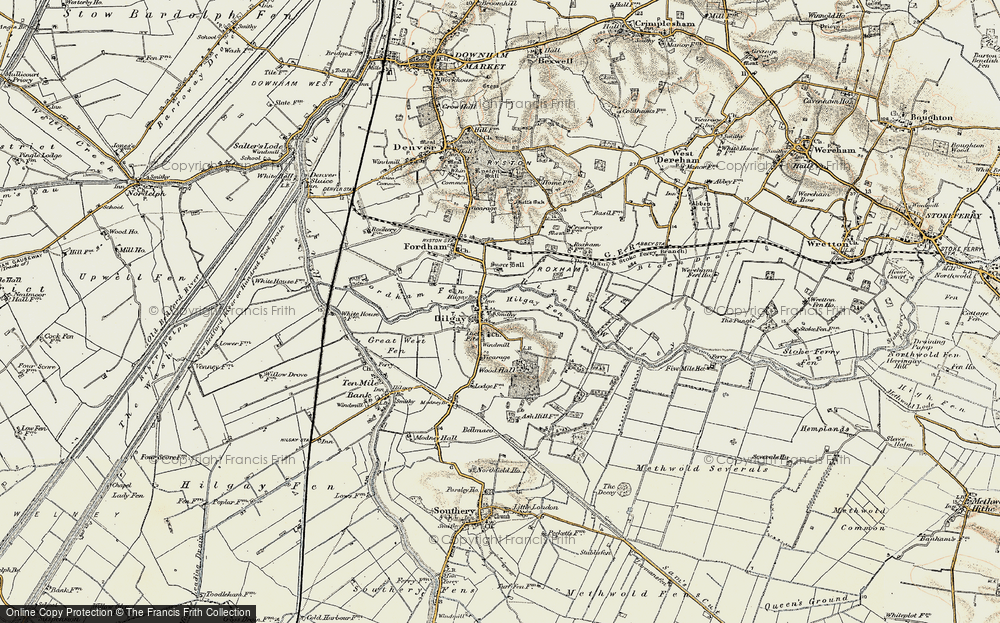 Old Map of Hilgay, 1901-1902 in 1901-1902