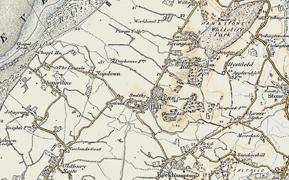 Old map of Hill in 1899-1900
