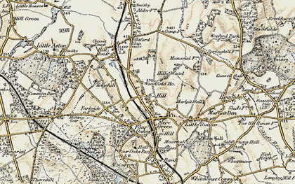 Old map of Butlers Lane Sta in 1901-1902