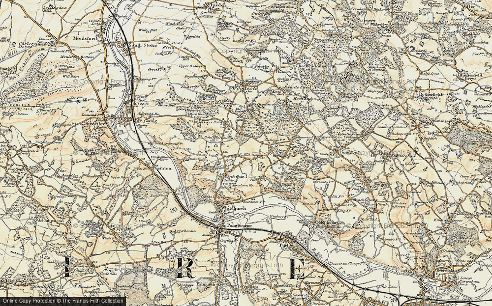 Old Map of Hill Bottom, 1897-1900 in 1897-1900