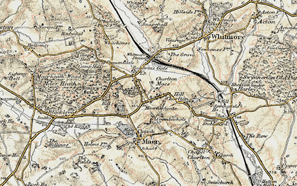 Old map of Hill Chorlton in 1902