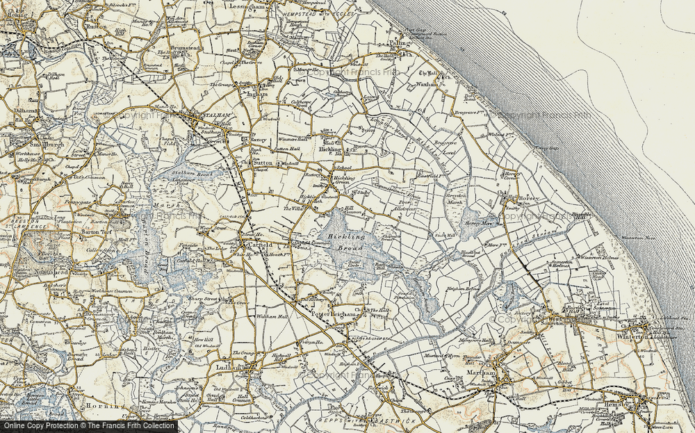 Old Map of Historic Map covering White Slea in 1901-1902