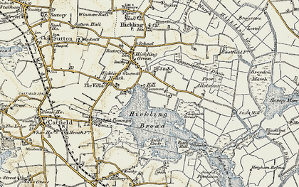 Old map of Hill Common in 1901-1902