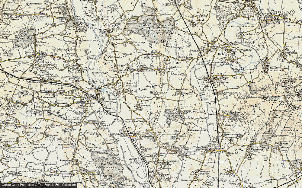 Old Map of Hill Croome, 1899-1901 in 1899-1901