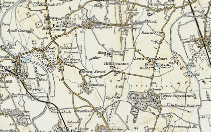 Old map of Hill Croome in 1899-1901