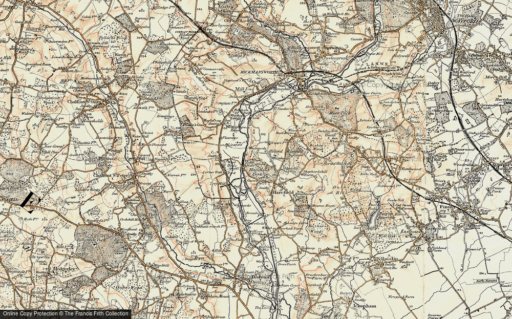 Old Map of Hill End, 1897-1898 in 1897-1898